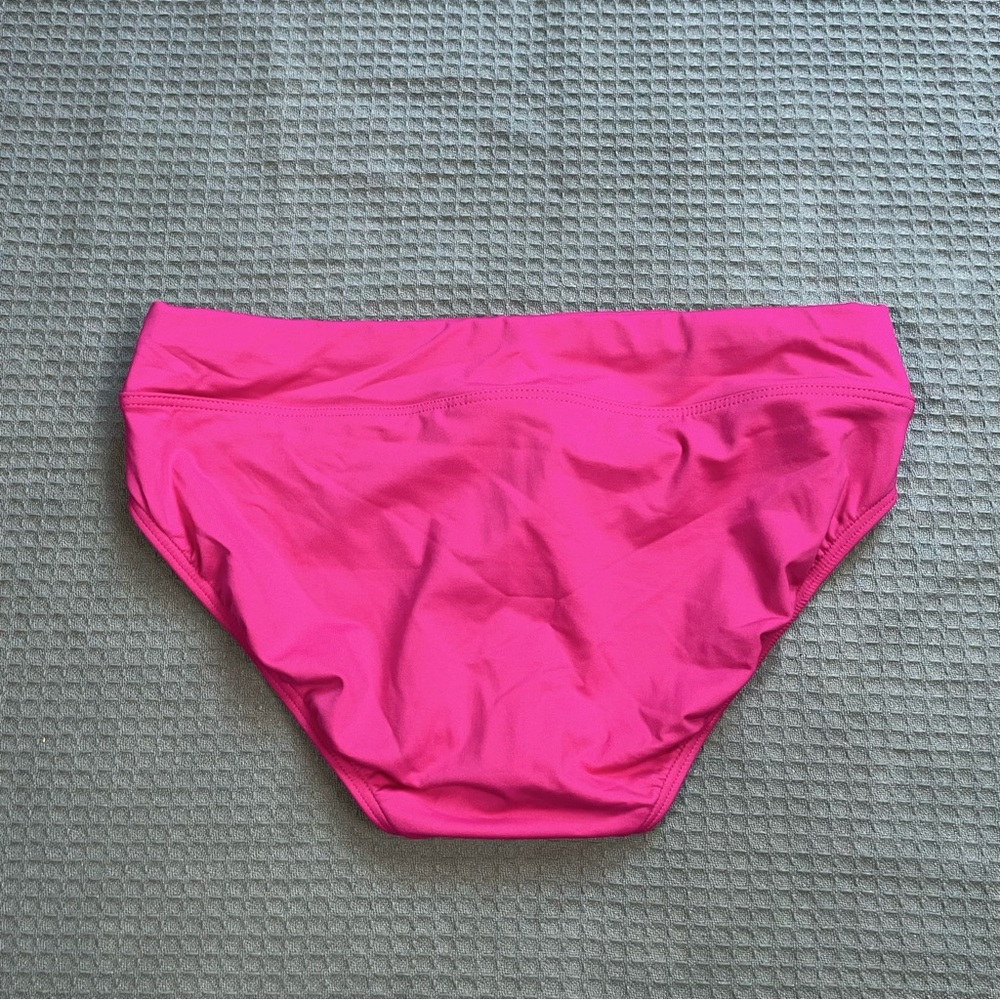 Lands End Bikini Swim Bottom 8 Womens NWOT High Waist Hot Pink - Picture 4 of 6